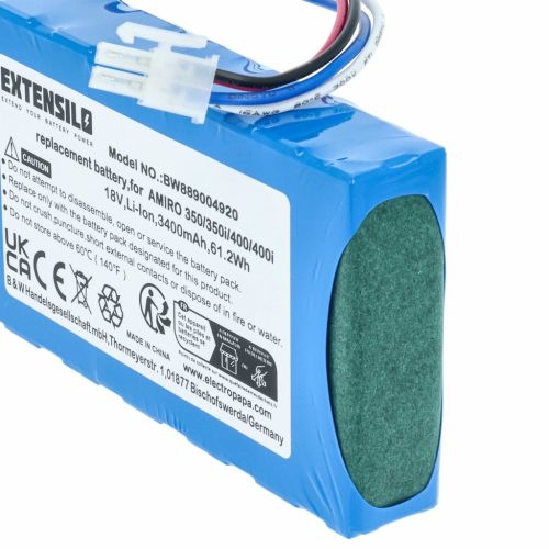 VHBW Lawn Mower Battery 1920726 - 3400 mAh 18 V Li-Ion