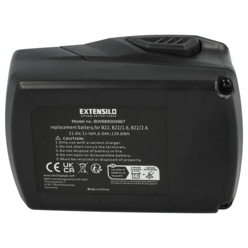 VHBW Elektrowerkzeug Akku Hilti 2018498, 2136393, 2136395, 2183185 - 6000 mAh, 21,6 V, Li-Ion