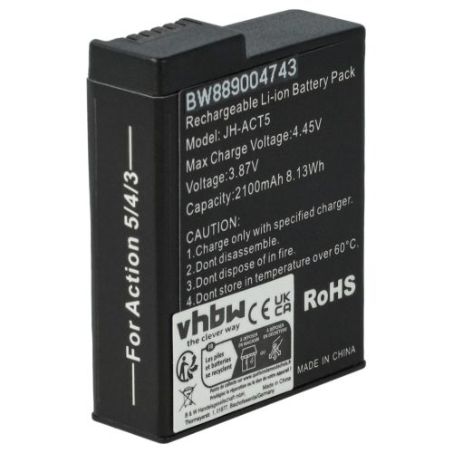 VHBW Akku und Ladegerät DJI BCX204-1950-3.87, CP.OS.00000370.01 - 2100 mAh 3,87 V Li-Ion