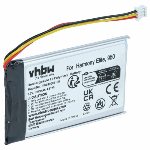 VHBW Akku Logitech 533-000128, 623158 - 1300 mAh 3,7 V Li-Polymer