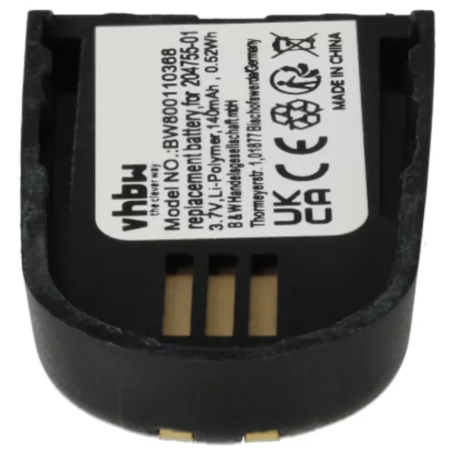 VHBW Wireless Headset Battery Plantronics 204755-01, 82742-01, 84598-01 - 140 mAh 3.7 V Li-polymer