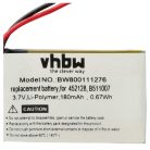 VHBW Kabelloser Kopfhörer Akku 452128, B511007 - 180 mAh 3,7 V Li-Polymer