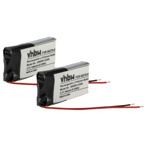 VHBW Wireless Headset Battery 66278-01, PA-PL003, 79879-01 - 140 mAh 3.7 V Li-polymer