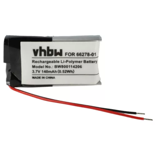 VHBW Wireless Headset Battery 66278-01, PA-PL003, 79879-01 - 140 mAh 3.7 V Li-polymer