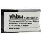 VHBW Wireless Headset Battery 66278-01, PA-PL003, 79879-01 - 140 mAh 3.7 V Li-polymer