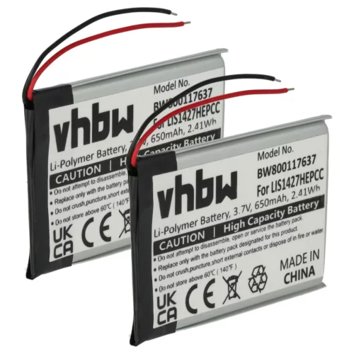 VHBW Kabelloses Headset Akku PR-423350 - 650 mAh 3,7 V Li-Polymer