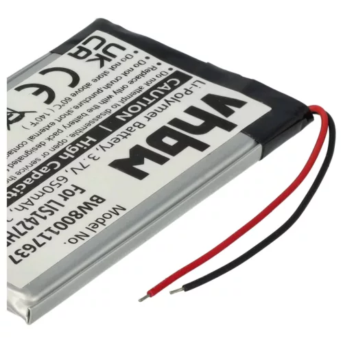 VHBW Kabelloses Headset Akku PR-423350 - 650 mAh 3,7 V Li-Polymer