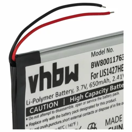 VHBW Kabelloses Headset Akku PR-423350 - 650 mAh 3,7 V Li-Polymer