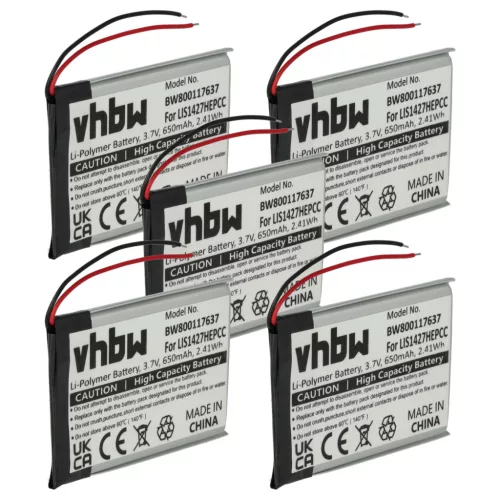 VHBW Wireless Headphone Battery PR-423350 - 650 mAh 3.7 V Li-polymer