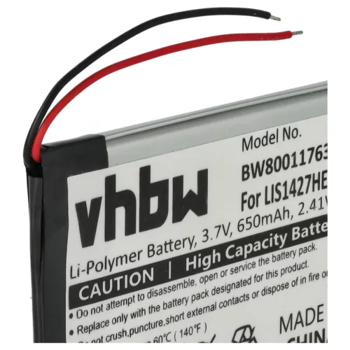 VHBW Wireless Headphone Battery PR-423350 - 650 mAh 3.7 V Li-polymer