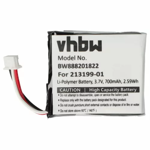 VHBW Kabelloser Kopfhörer Akku 203055-01P, 203055-01, 203035-01 - 650 mAh 3,7 V Li-Polymer