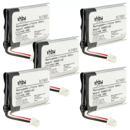 VHBW Wireless Headphone Battery 211425-01, 202555-01 - 510 mAh 3.7 V Li-polymer