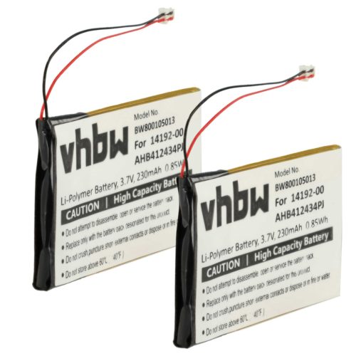 VHBW Kabelloses Headset Akku AHB412434PJ, 14192-00 - 230 mAh 3,7 V Li-Polymer