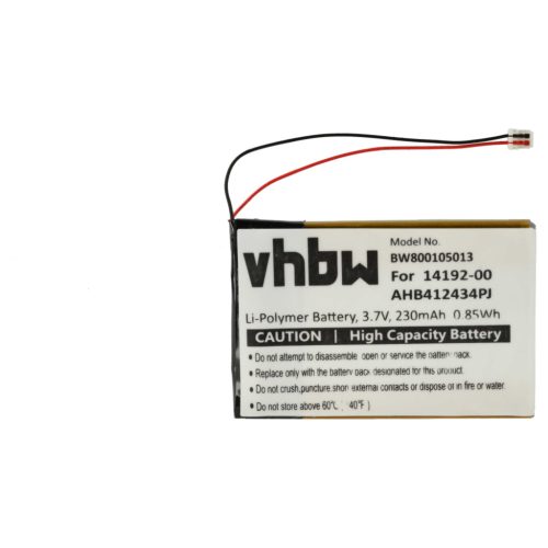 VHBW Drahtloses Headset Akku Jabra AHB412434PJ, 14192-00 - 230 mAh 3,7 V Li-Polymer