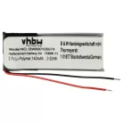 VHBW Kabellose Kopfhörer Akku Jabra AHB371030PA, 73366-01, 70868-1 - 140 mAh 3,7 V Li-Polymer