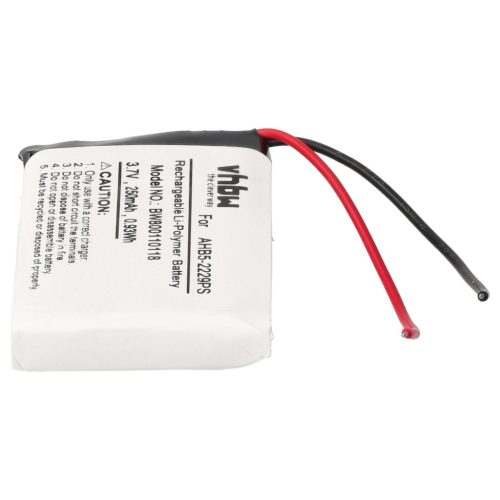 VHBW Vezeték nélküli fejhallgató akkumulátor AHB5-2229PS - 250 mAh 3,7 V Li-polimer