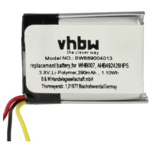 VHBW Kabellose Kopfhörer Akku für Jabra - 290 mAh 3,8 V Li-Ion
