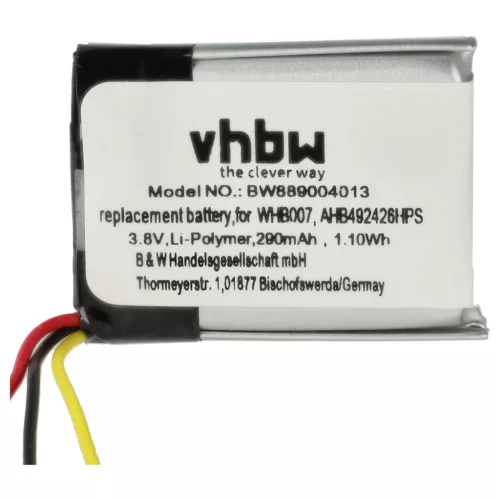 VHBW Drahtloser Kopfhörer Akku Jabra - 290 mAh 3,8 V Li-Ion
