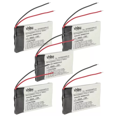 VHBW Hands-Free Battery Jabra AHB582035PR-03 - 320 mAh 3.7 V Li-polymer