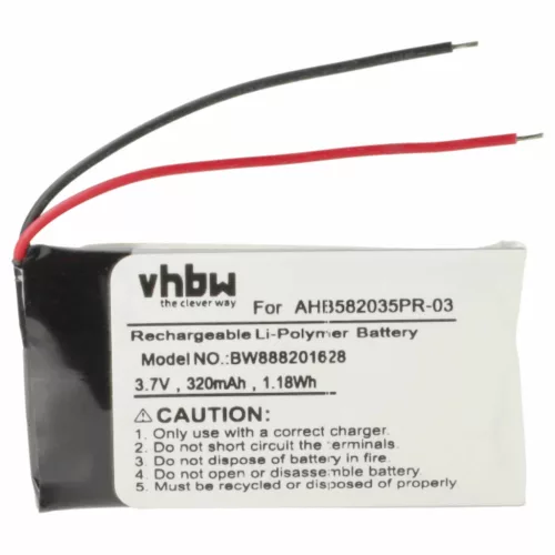 VHBW Hands-Free Battery Jabra AHB582035PR-03 - 320 mAh 3.7 V Li-polymer