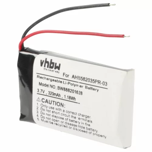 VHBW Hands-Free Battery Jabra AHB582035PR-03 - 320 mAh 3.7 V Li-polymer