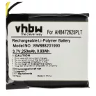 VHBW Drahtloser Kopfhörer Akku CP-GN650, AHB472625PLT, AHB682828PS - 250 mAh 3,7 V Li-Polymer