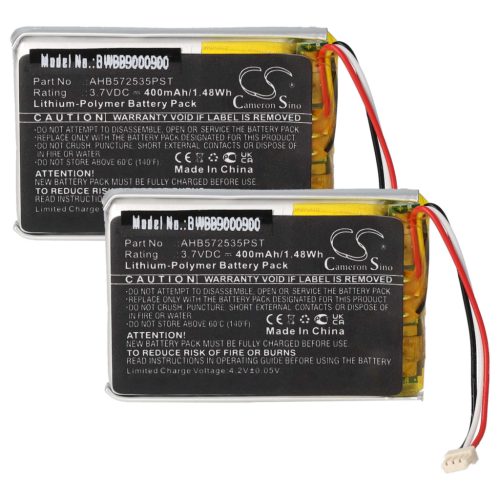 VHBW Kabelloses Kopfhörer Akku AHB572535PST - 400 mAh 3,7 V Li-Polymer