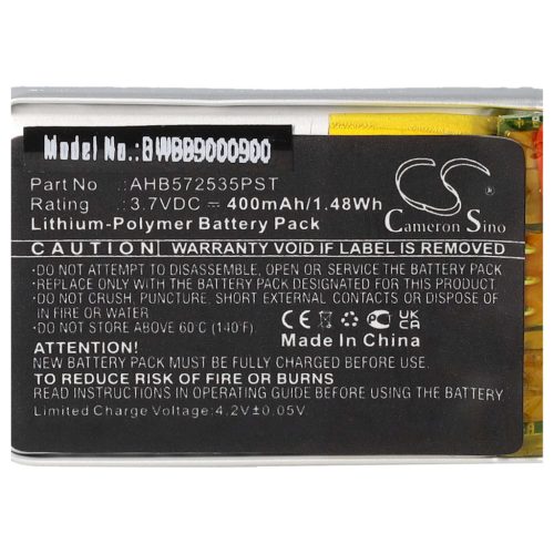 VHBW Kabelloses Kopfhörer Akku AHB572535PST - 400 mAh 3,7 V Li-Polymer