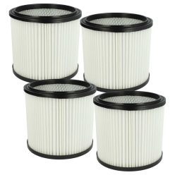   4x cartridge filter replaces Einhell 2351110 for LIV Vacuum Cleaner, black / white