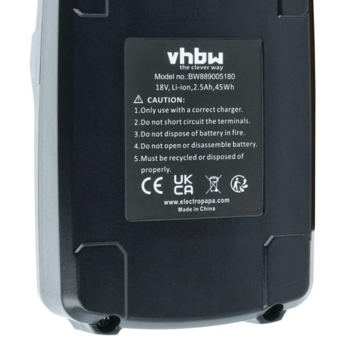 VHBW Akku Gesipa GES1679689 Blindnietzange Ersatz - 2500 mAh 18 V Li-Ion