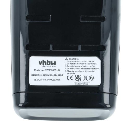 VHBW Akku Kärcher 2.863-361.0 - 2000 mAh 25,2 V Li-Ion