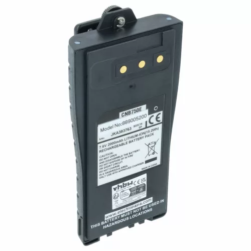 VHBW Radio Battery Entel CNB750E - 2000 mAh 7.6 V Li-Ion