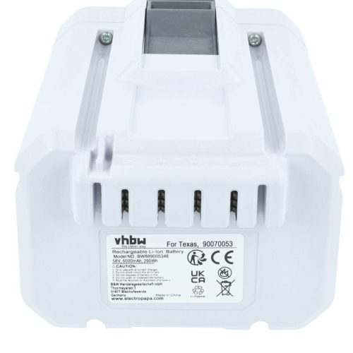 VHBW Akku TEXAS 90070053 - 5000 mAh 58 V Li-Ion
