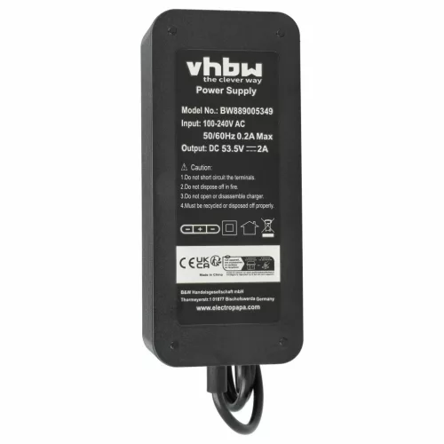 VHBW E-Roller Ladegerät NIU KQi 1 - 53,5 V, 2 A