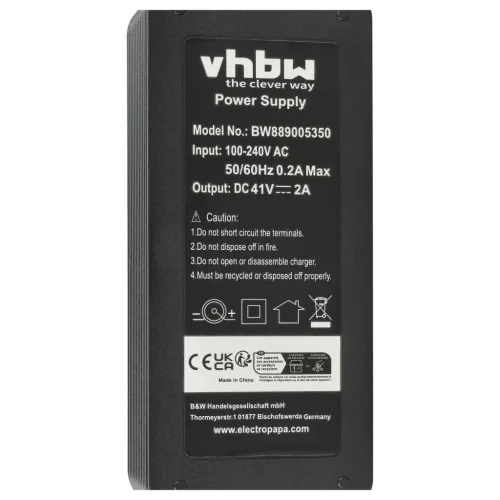 VHBW Charger for Xiaomi 4 Pro, Mi 4 Hoverboard - 41 V / 2.0 A