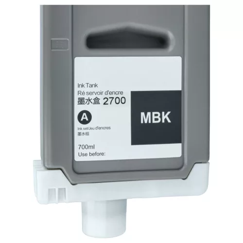 VHBW Tintenpatrone Canon PFI-3700 MBK - Matt Schwarz 700 ml