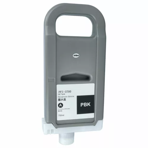 VHBW Tintenpatrone Canon PFI-3700 PBK - Foto Schwarz 700 ml