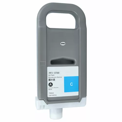 VHBW Tintenpatrone Canon PFI-3700 C - Cyan 700 ml