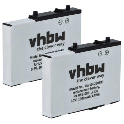   VHBW Játékkonzol Akkumulátor USG-001, USG-003 - 900 mAh 3,7 V Li-Ion