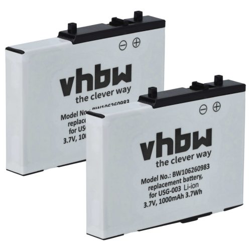 VHBW Játékkonzol Akkumulátor USG-001, USG-003 - 900 mAh 3,7 V Li-Ion