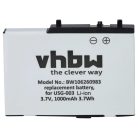 VHBW Játékkonzol Akkumulátor USG-001, USG-003 - 900 mAh 3,7 V Li-Ion