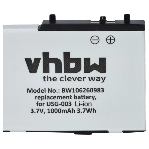 VHBW Játékkonzol Akkumulátor USG-001, USG-003 - 900 mAh 3,7 V Li-Ion