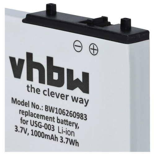 VHBW Játékkonzol Akkumulátor USG-001, USG-003 - 900 mAh 3,7 V Li-Ion