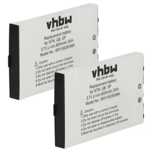 VHBW Game Console Battery BT-M12, SAM-SPRBP, BAT-GBASP-1LI - 800 mAh 3.7 V Li-Ion