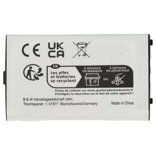 VHBW Game Console Battery BT-M12, SAM-SPRBP, BAT-GBASP-1LI - 800 mAh 3.7 V Li-Ion