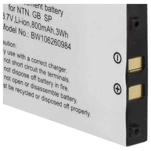 VHBW Game Console Battery BT-M12, SAM-SPRBP, BAT-GBASP-1LI - 800 mAh 3.7 V Li-Ion