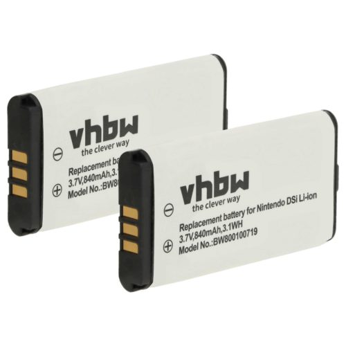 VHBW Spielkonsole Akku TWL-001, C/TWL-A-BP, TWL-003, BOAMK01 - 840 mAh 3,7 V Li-Ion