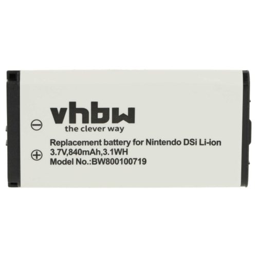 VHBW Spielkonsole Akku TWL-001, C/TWL-A-BP, TWL-003, BOAMK01 - 840 mAh 3,7 V Li-Ion