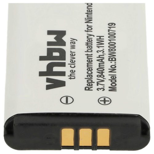 VHBW Spielkonsole Akku TWL-001, C/TWL-A-BP, TWL-003, BOAMK01 - 840 mAh 3,7 V Li-Ion
