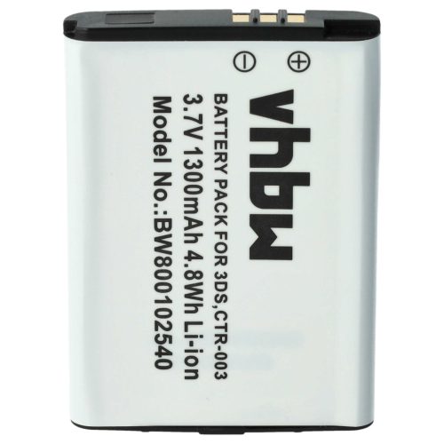 VHBW Spielkonsole Akku CTR-003, C/CTR-A-AB - 1300 mAh 3,7 V Li-Ion
